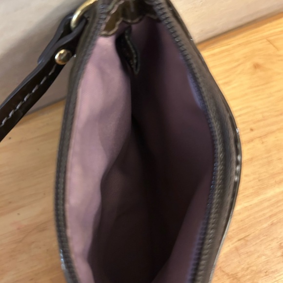 Coach Poppy Black and Brown Leopard Wristlet - Picture 5 of 7